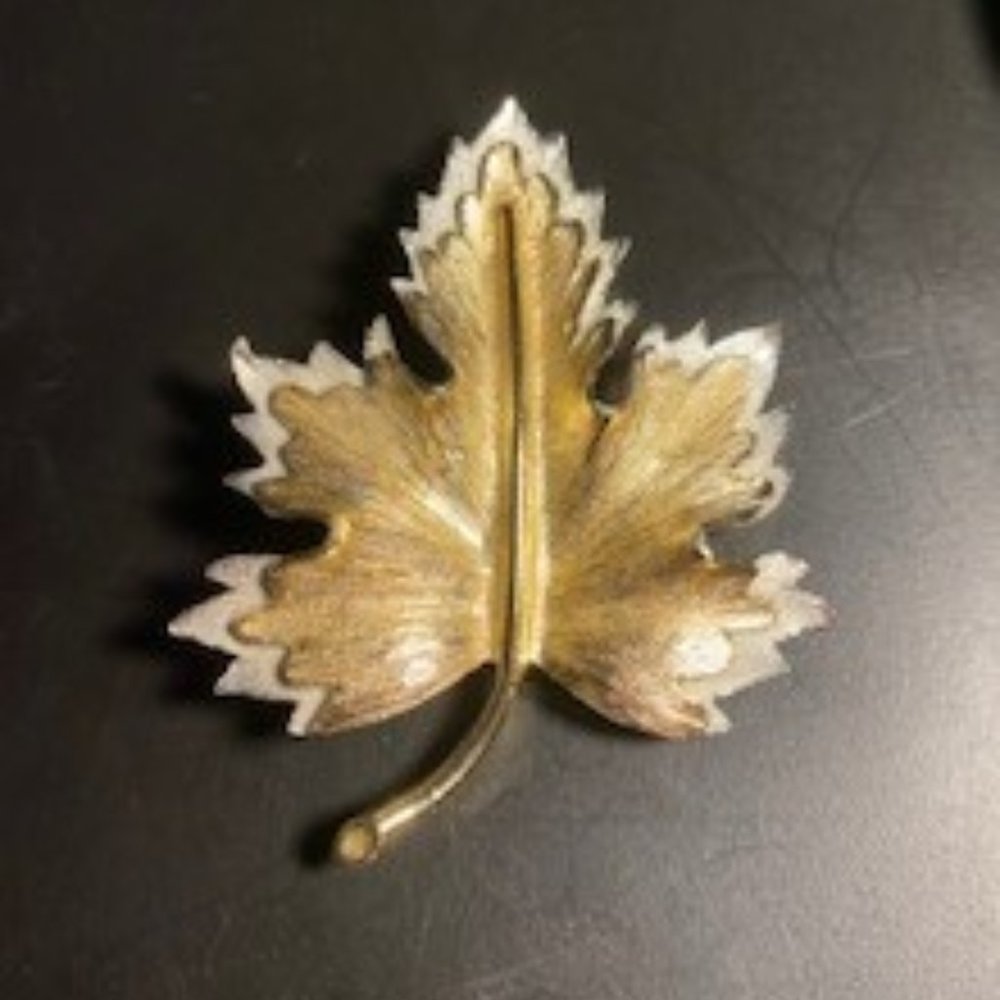Sarah Coventry Silver and Gold Maple Leaf